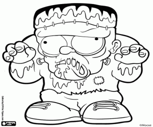 Rankenstein, a Trash Pack monster coloring page