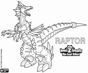 Raptor, Invizimals The Lost Tribes coloring page