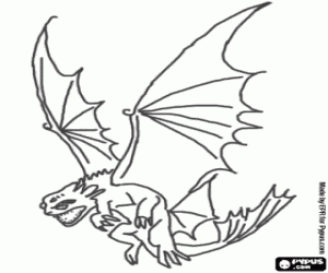 The rarest dragon NightFury coloring page