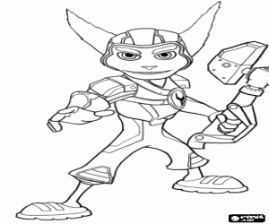 Ratchet & Clank coloring page