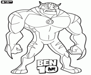 Rath, alien from Ben 10 coloring page