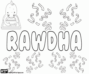 Rawdha, name of Indian origin coloring page