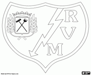 Rayo Vallecano logo coloring page