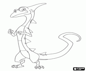 Razzle, a lizard from Gormiti coloring page