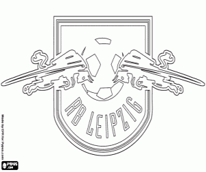 RB Leipzig badge coloring page