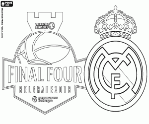 Real Madrid,2018 Euroleague champion coloring page