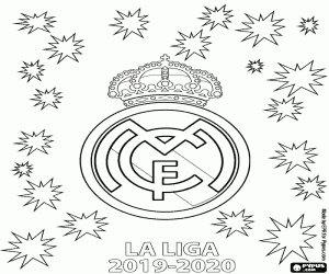 Real Madrid, 2019-2020 champion coloring page