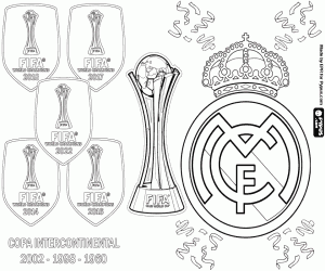 Real Madrid, 2022 world champion coloring page