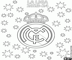 Real Madrid, 2023-24 La Liga champion coloring page