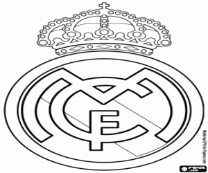Real Madrid CF badge coloring page