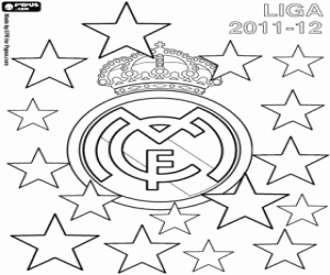 Real Madrid, champion 2011-2012 coloring page