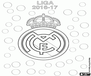 Real Madrid, champion 2016-2017 coloring page