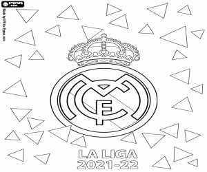 Real Madrid, champion 2021-2022 coloring page