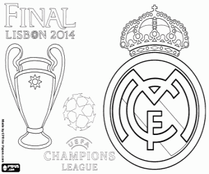 Real Madrid, Champions 2013-2014 coloring page