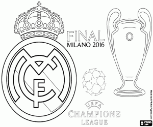 Real Madrid, Champions 2015-2016 coloring page