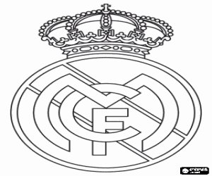 Real Madrid emblem coloring page