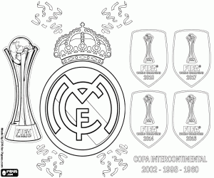 Real Madrid, world champion 2018 coloring page