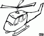 A helicopter seen from the air