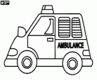 Ambulance, a side view of vehicle