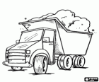 A dump truck with excavation material