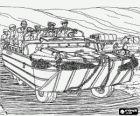 Amphibious military vehicle