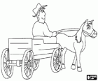 Farmer with a horse drawn carriage