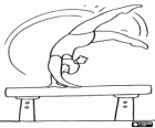 Artistic gymnastics - Exercise in the balance beam