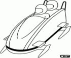 Descending in a bobsleigh or bobsled two-crew