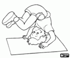 Child doing the nacked somersault
