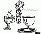 Traditional jewish objects, including dreidel or sevivon