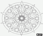 Mandala with circles and star