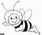 Maya the bee flying happy