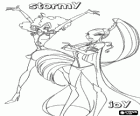 Stormy, the sorceress who dominates the storm, and Joy
