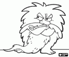 Troll shaggy with a long beard very angry