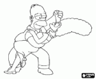 Homer and Marge Simpsons dancing