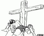 Good Friday - The dead body of Jesus is descended from the cross and placed in the arms of Mary, his mother
