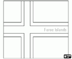 Flag of the Faroe Islands or Faeroe Islands 