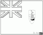 Flag of Saint Helena, British overseas territory in the South Atlantic Ocean