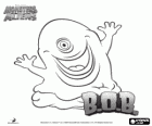B.O.B or BOB, an indestructible gelatinous blue mass with the logo of the film