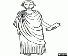 Citizen of the classical Greek dressed in his doric tunic