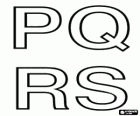 Capital letters P, Q, R and S