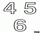 Digits 4, 5 and 6