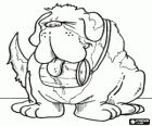 St. Bernard, a rescue dog with the brandy barrel around his neck