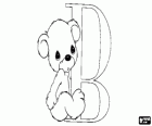 Letter B with a small bear