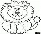 Puzzle of lion seated