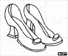 Puzzle of a pair of elegant high-heeled shoes