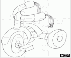 Puzzle of children tricycle or trike 