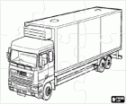 Puzzle of truck trailer
