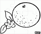 Puzzle of an orange