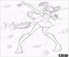 Winx Club puzzle, Musa, Fairy of the music and sound
